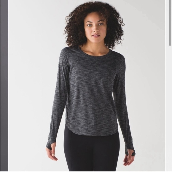 Lululemon | Born to Run long sleeve Heather grey tee - Picture 8 of 10